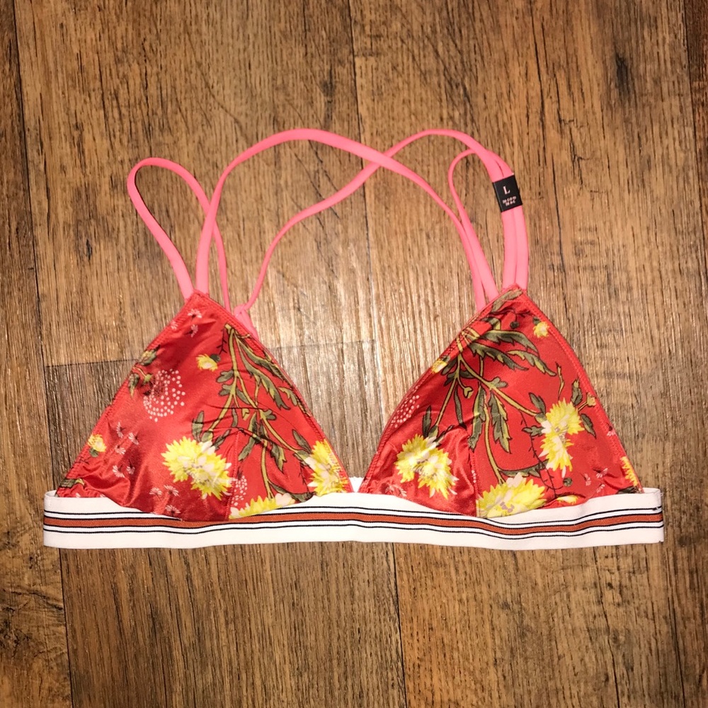 SOLD on Ⓜ️! Victoria’s Secret Floral Satin Bralett - Picture 1 of 4